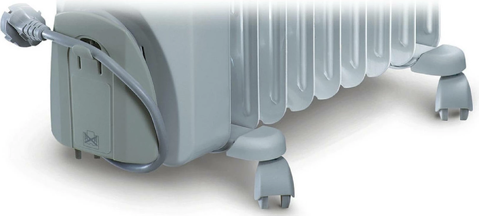 Radiator me vaj elektrik, DeLonghi KH770925V, 2500W, 9 elemente, me ventilator, bardhë