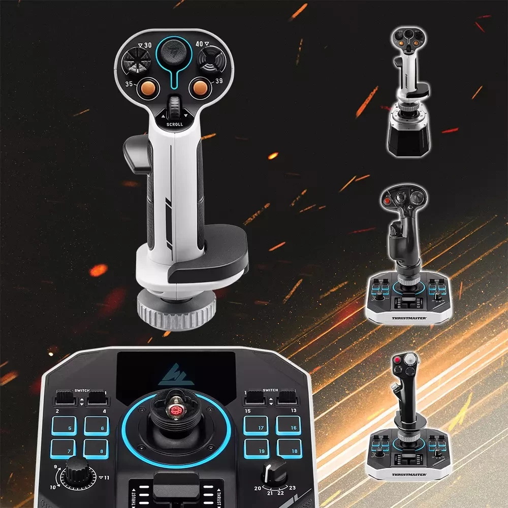 Set joystickësh Thrustmaster Sol-R 2 HOSAS Space Sim Duo për PC, 2x flight stick, RGB, 88 komanda, bardh/zi, set 2 copë