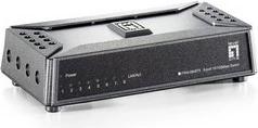 Switch LevelOne 8-Port Fast Ethernet, i pa menaxhuar, Full duplex, Gri