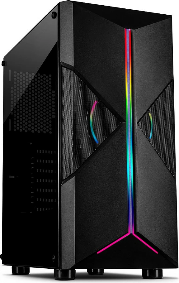 Kasë Gaming Inter-Tech IT-3306 Cavy, Midi/Mini Tower, 1x120mm ARGB, e zezë