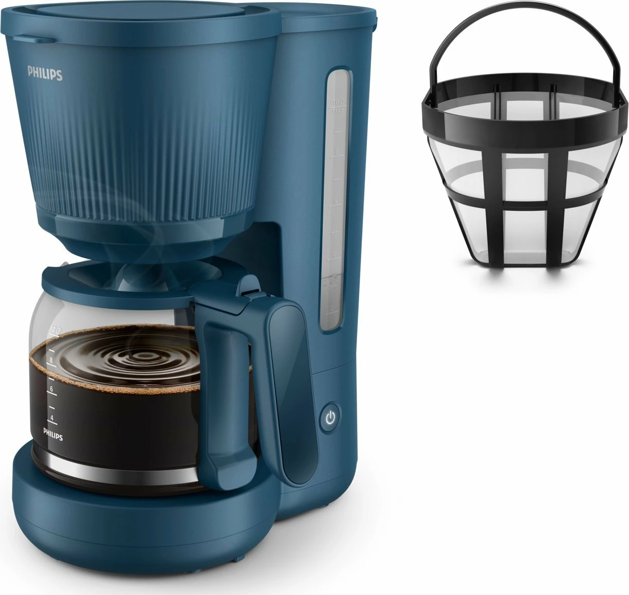 Aparat kafeje drip Philips 3000 HD7411/70 1.25 L (10 filxhanë) 1080 W, blu
