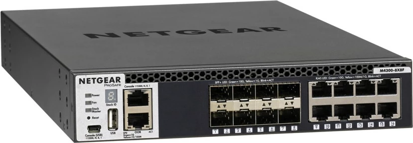 Switch NETGEAR M4300-8X8F, Managed, L3, 10G Ethernet, Rack mounting