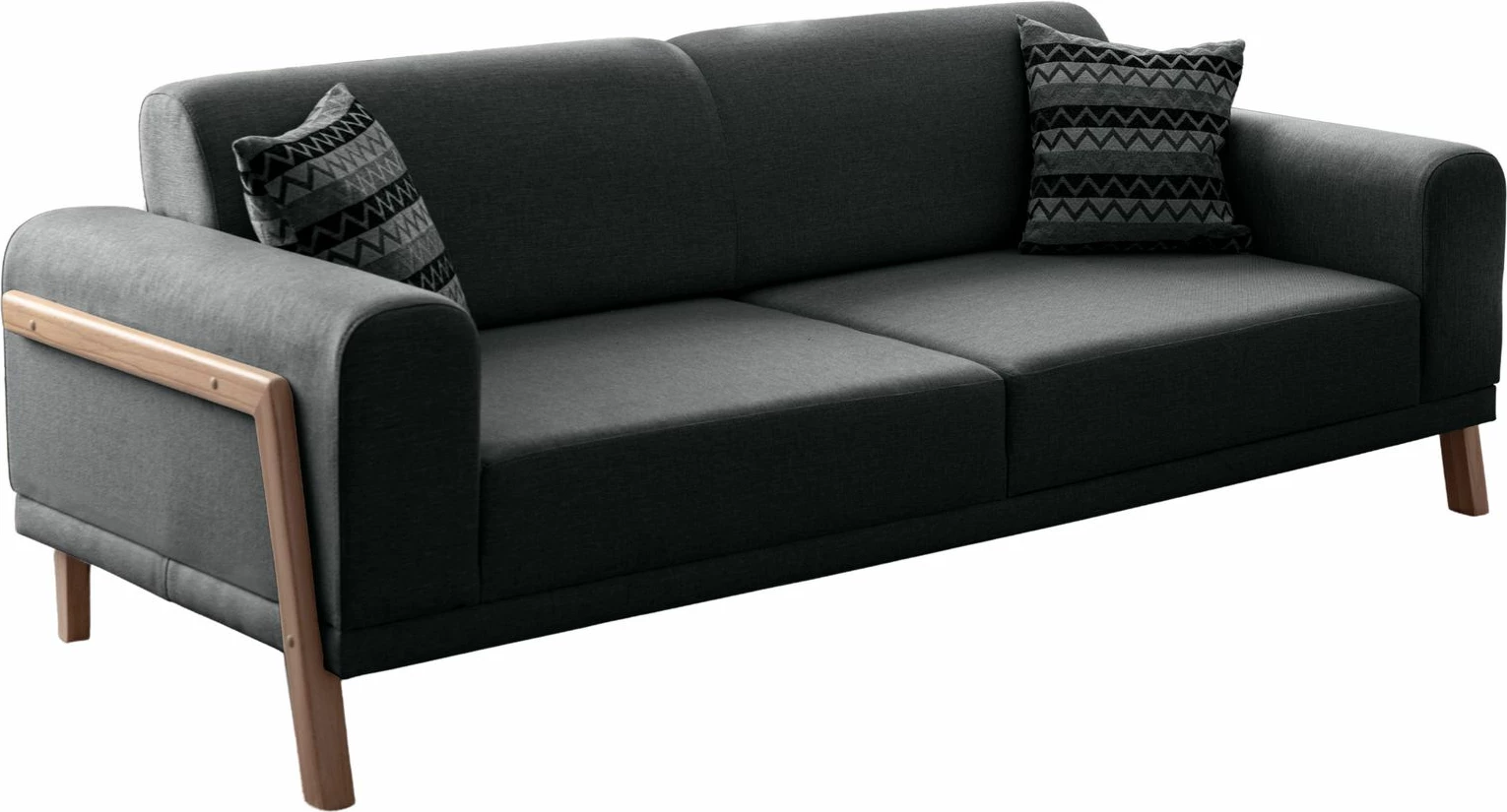 Divan treshe Atelier del Sofa, ngjyrë latte-antracit