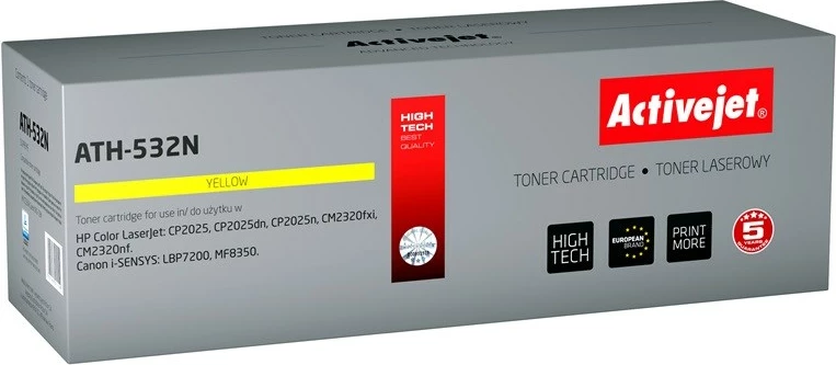 Toner zëvendësues Activejet ATH-532N për printer HP, i verdhë