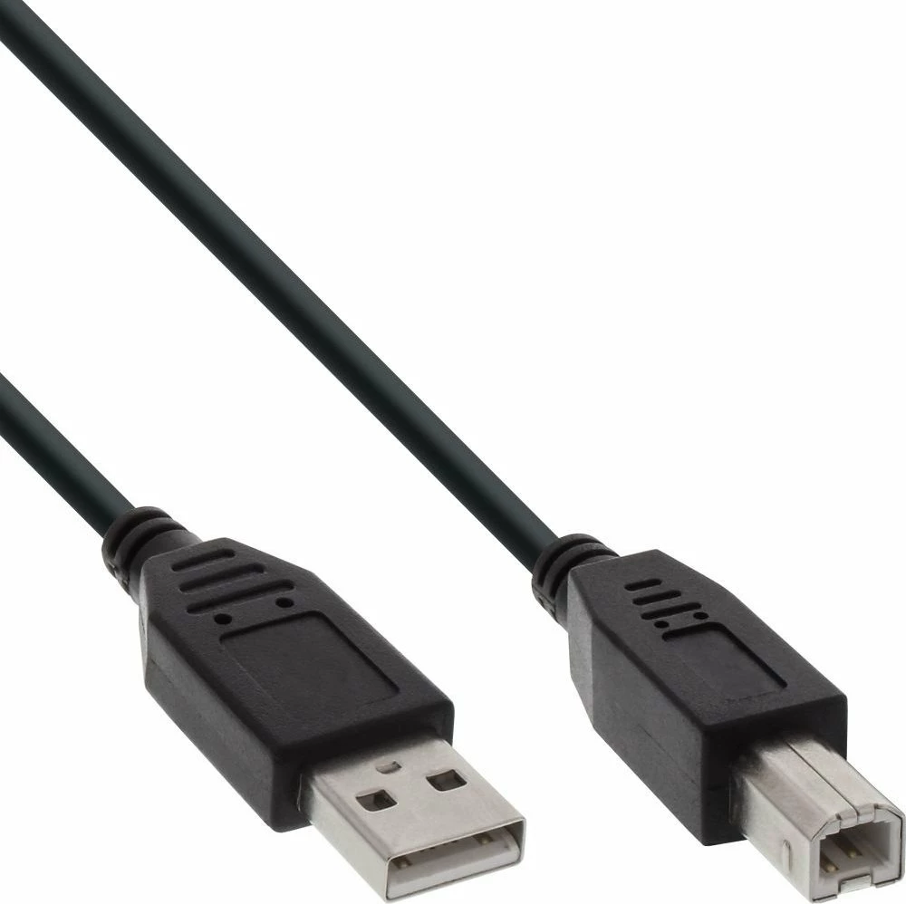 Kabllo USB InLine 34535X, USB-A në USB-B, USB 2.0, 3 m, e zezë