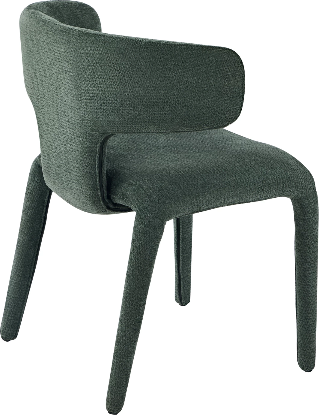 Karrige me mbështetëse për ngrënie BIEN, material tekstili i gjelbër, set prej 2 copë, 49.5x55.5x76cm