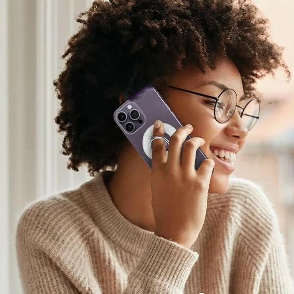 Mbajtëse unaze MagSafe SODI BM-350, magnetike rrotulluese 360°, stand tavoline, e bardhë