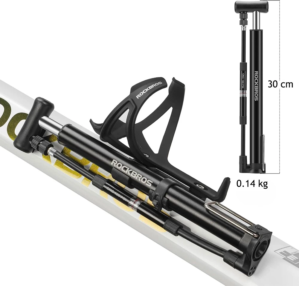 Pompë dyshemeje për biçikletë Rockbros 42322821001, e zezë