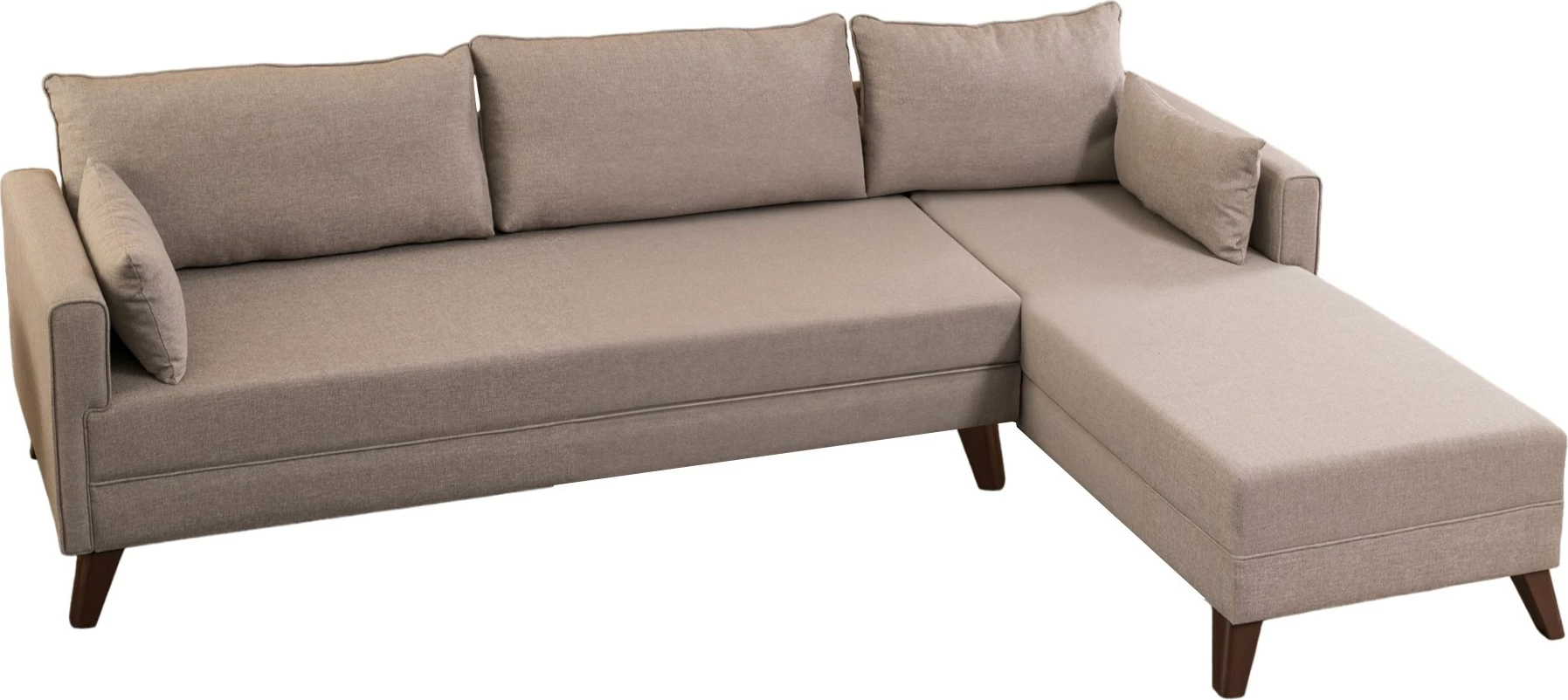 Këndsofa Bella, kënd i djathtë, ngjyrë krem