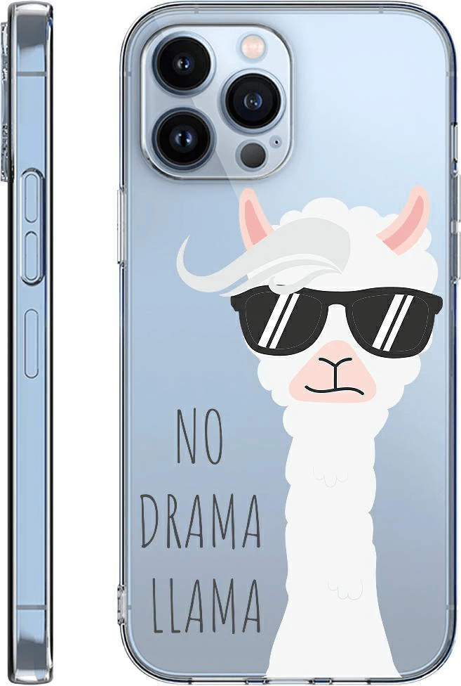 Mbështjellës silikoni ONASI No Drama Llama për Samsung Galaxy A14, 1.8mm, transparent