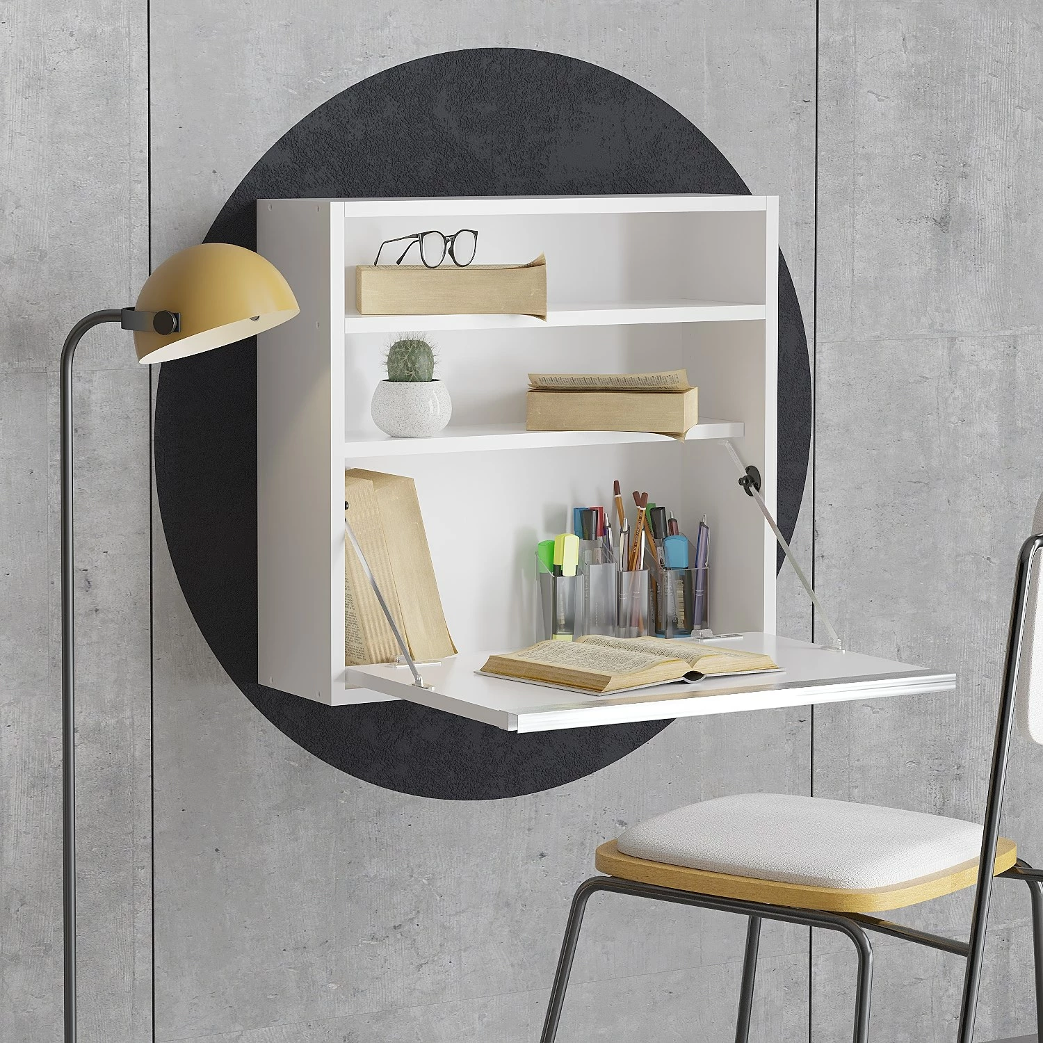 Tavolinë studimi Hanah Home, Optimum, e bardhë