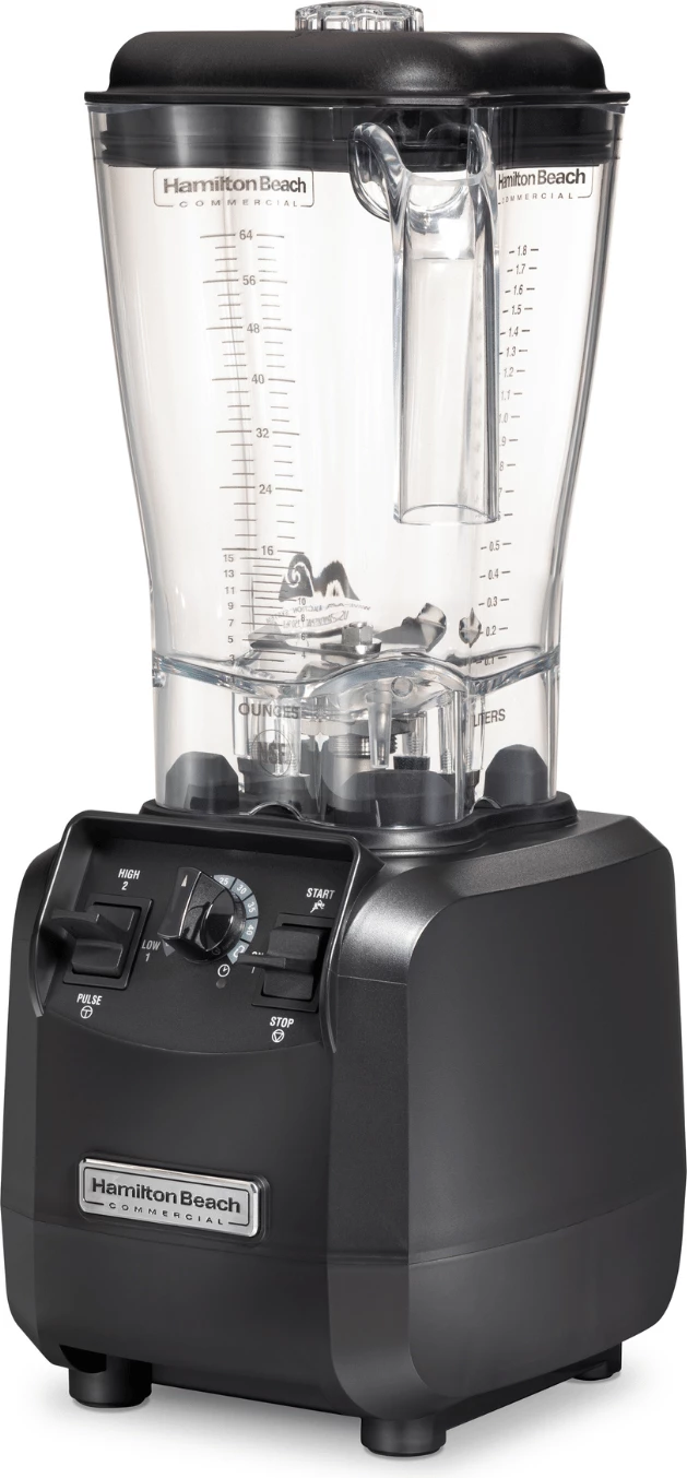 Blender performancë e lartë, Hamilton Beach Commercial Fury, 1.8 L, motor 3 HP, kohëmatës me fikje automatike, kavanoz BPA-free copoliester, 178x203x457 mm, e zezë