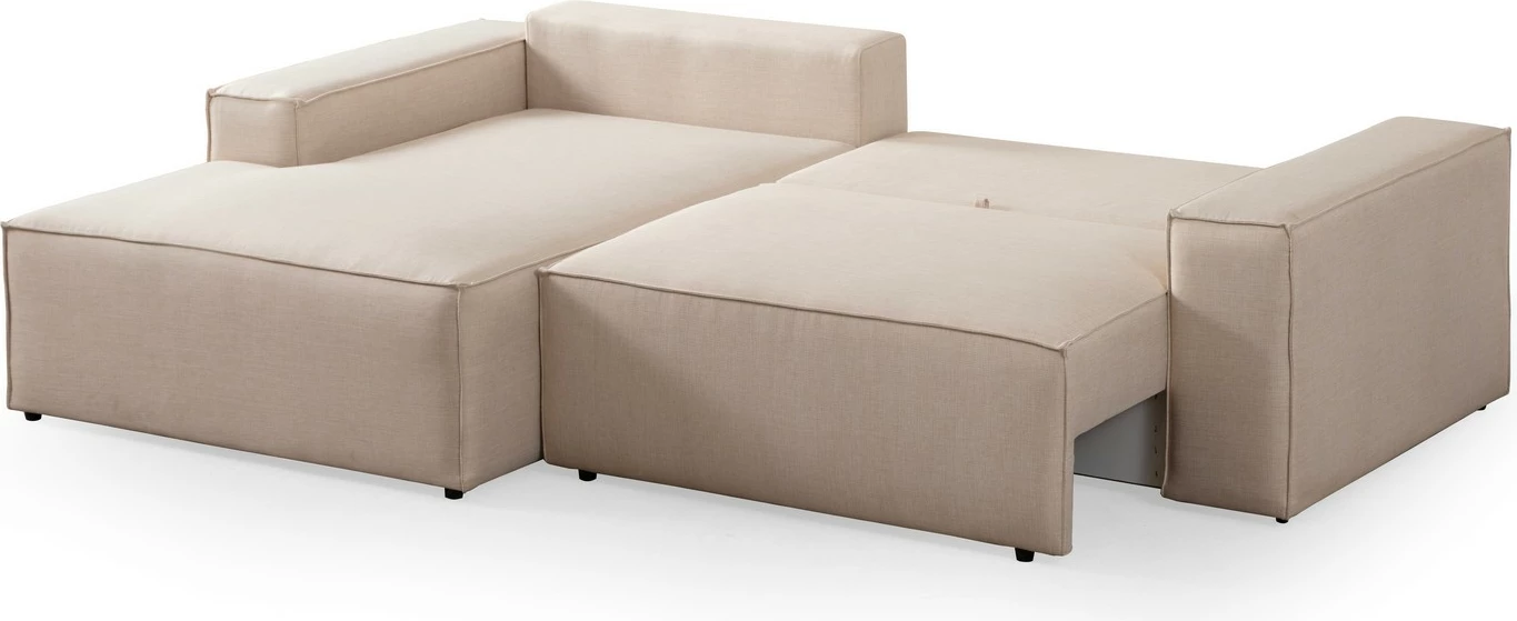 Kënd divan-krevat Atelier del Sofa, model Pırlo kënd i majtë, ngjyrë ecru