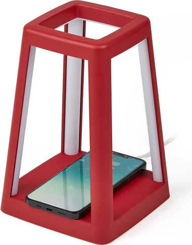 Llambë portative Lexon Lantern LH94DR me karikues wireless, LED, 15W, e kuqe