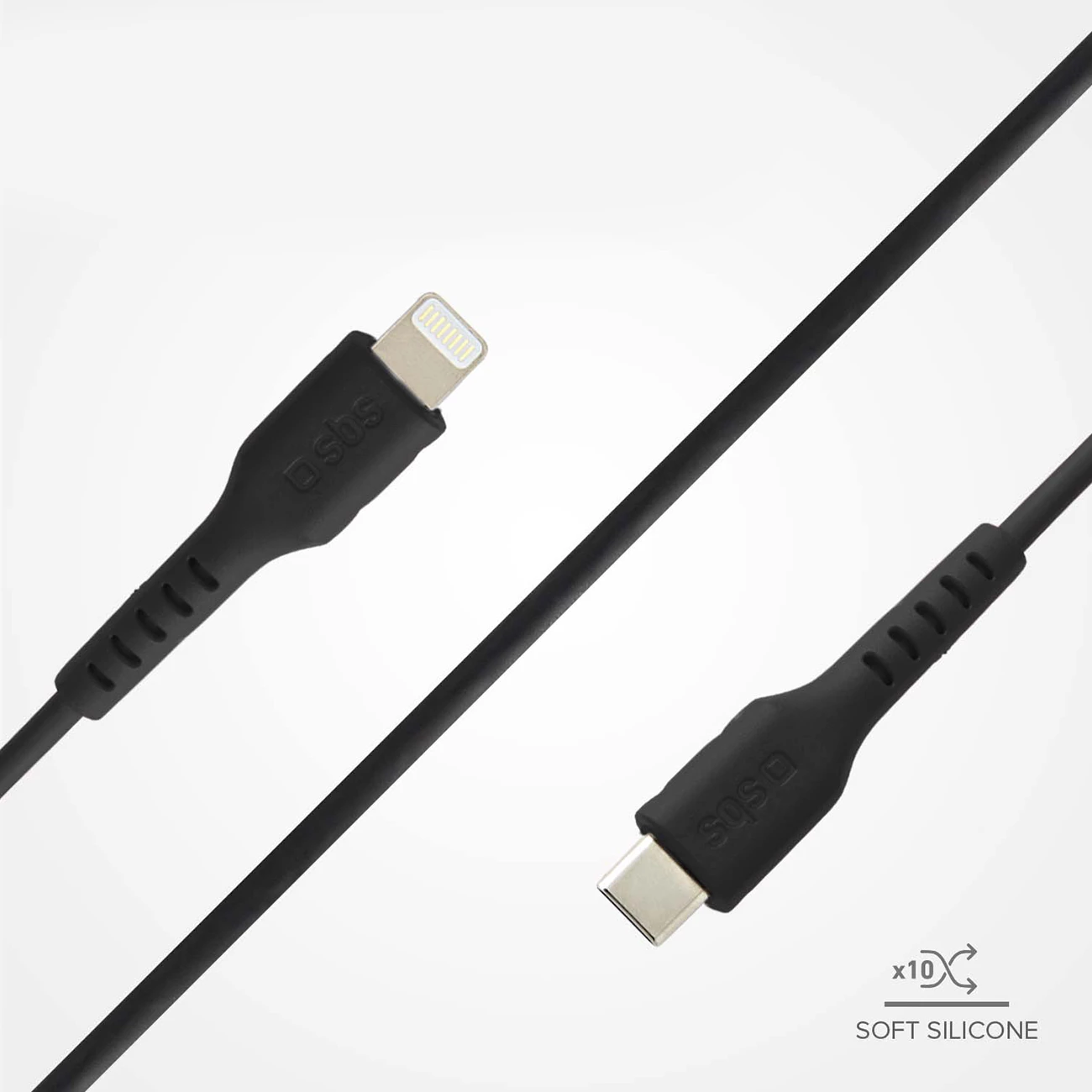 Kabllo SBS TECABLELIGTC1K USB-C në Lightning, 1m, e zezë
