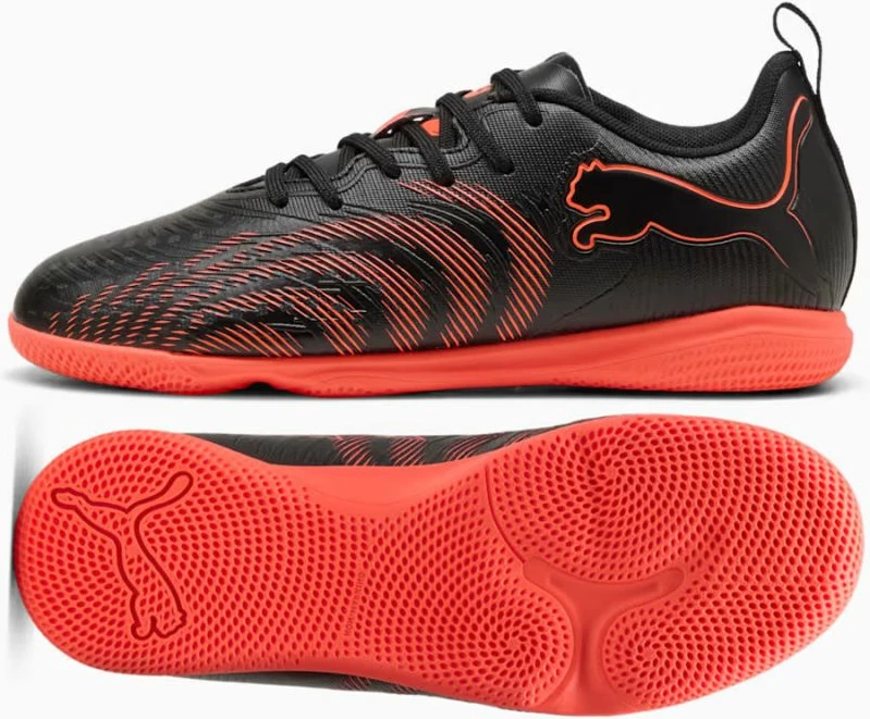 Atlete futbolli për fëmijë Puma FUTURE 9 PLAY Jr IT, të zeza