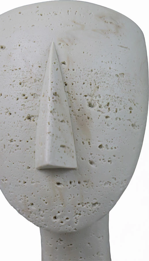 Dekor fytyrë AURA III, rrëshirë, bezhë, 19x14x26cm