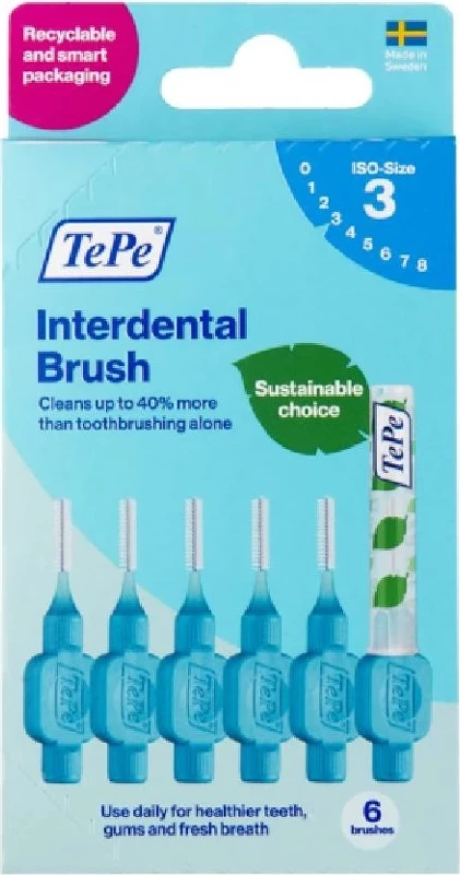 Furça interdentale TePe Original 0.6mm blu 6 copë