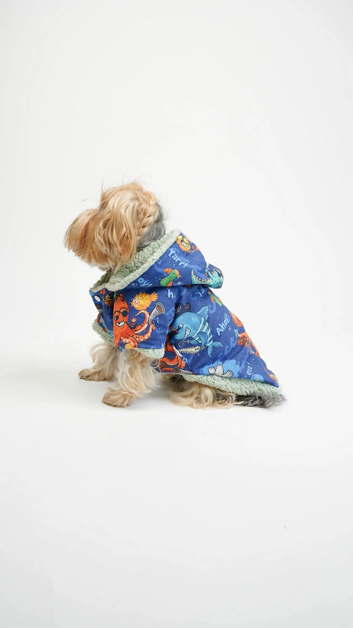 Bluze me kapuç për qen, multikolor, Ocean Raincoat, Paws & Whiskers, XL