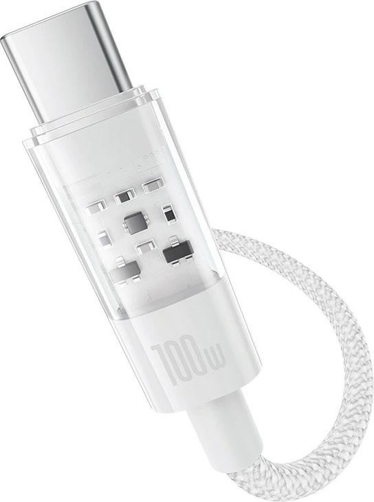 Kabllo Baseus Gem USB A në USB C, 1 m, 100 W, Bardhë