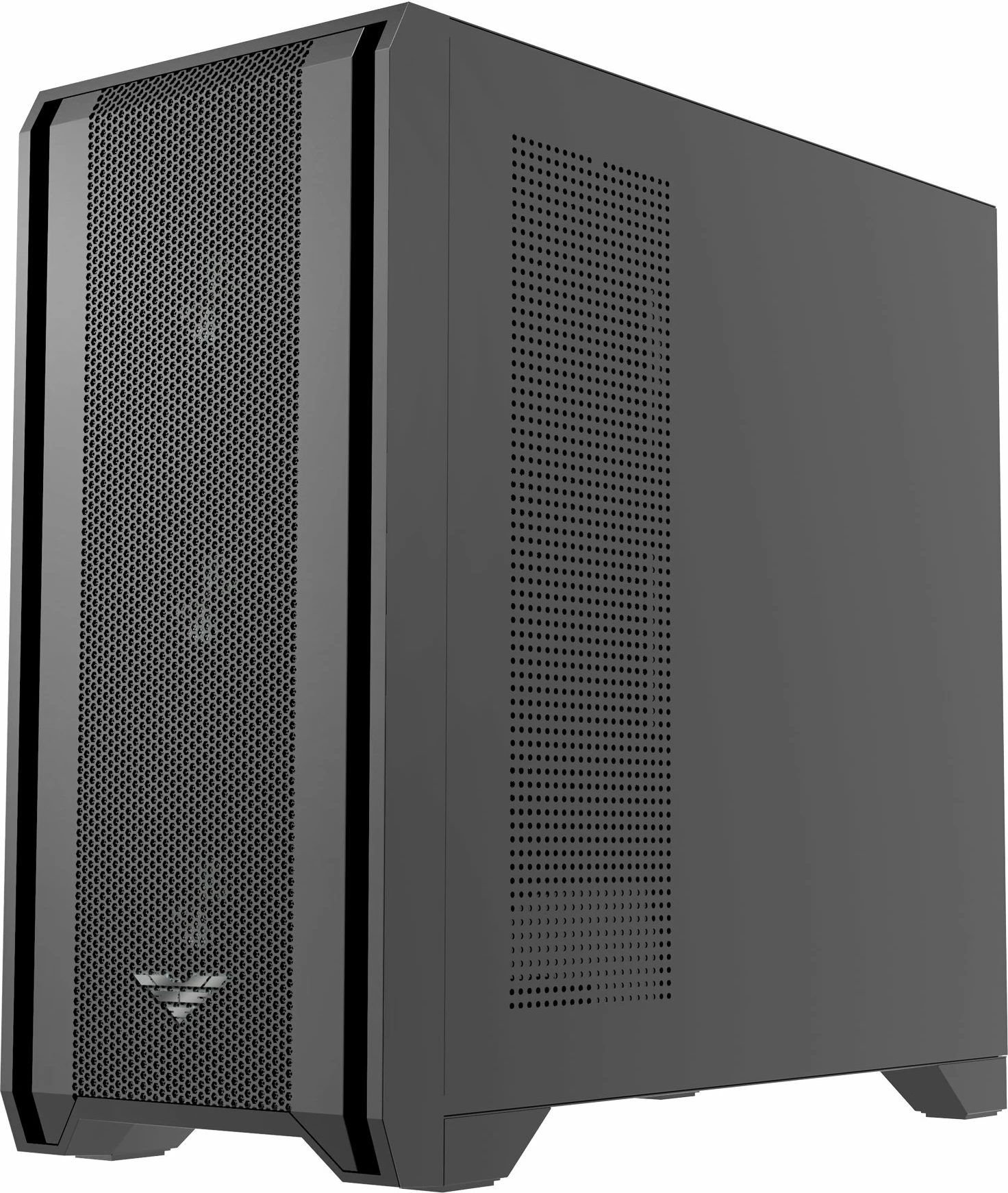 Kasë PREYON Nest Windy PRENW04B Midi Tower ATX/mATX/Mini-ITX, USB-C, tempered glass, 4x 120mm PWM fan, e zezë