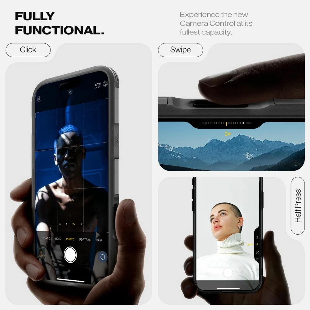 Mbështjellës Spigen Tough Armor T Mag për iPhone 16 Pro, MagSafe, zi