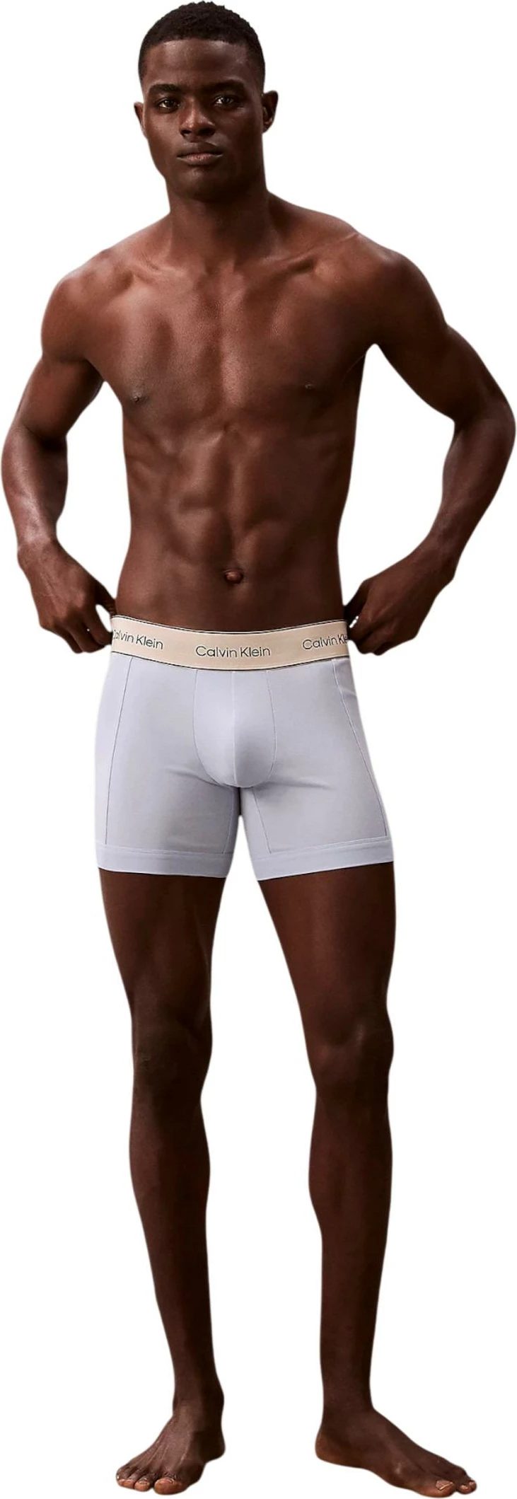 Të brendshme boxer brief 3 palë për meshkuj Calvin Klein Underwear LV00NB4447, të zeza/gri [Madhësia: S]