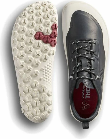 Këpucë për meshkuj Vivobarefoot, obsidian/white