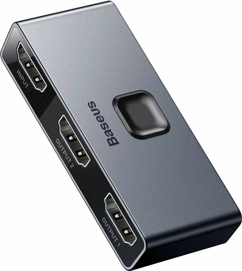 Switch HDMI Baseus CAHUB-BC0G, 2x HDMI, 4K/30Hz, Gri