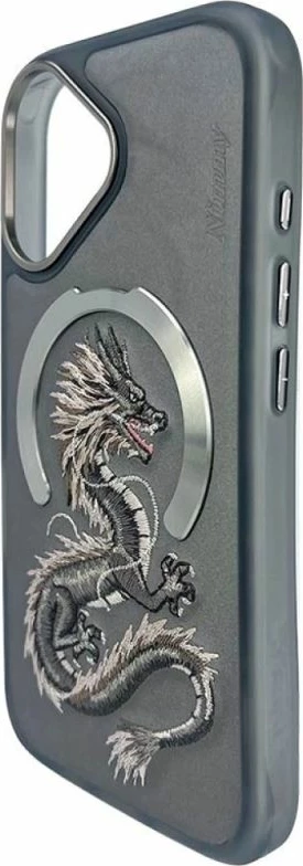 Kapak telefoni Nimmy Dragon MagSafe iPhone 16, gri