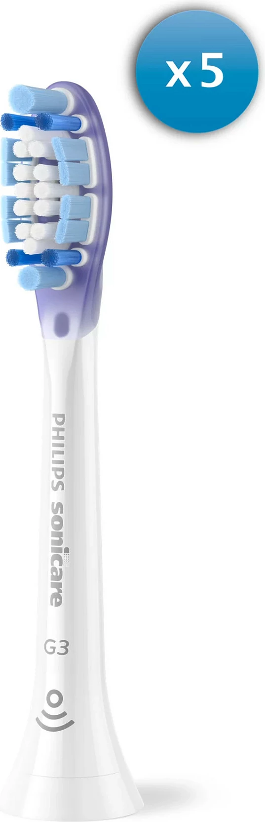 Koka furçe elektrike Philips Sonicare G3 Premium Gum Care HX9055/87, 5 copë, bardhë/kaltër