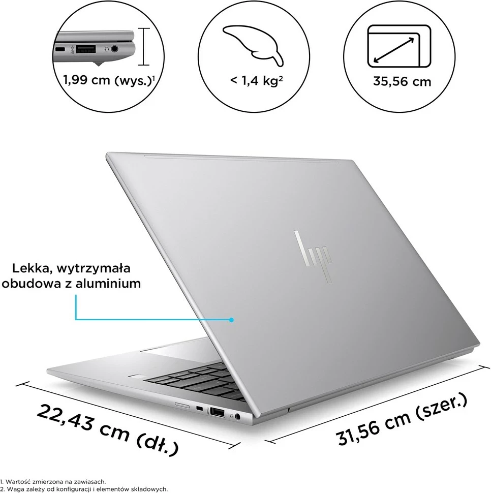 Laptop HP ZBook Firefly 14 G10, AMD Ryzen 5 PRO 7640HS, 16 GB RAM, 512 GB SSD, Gri