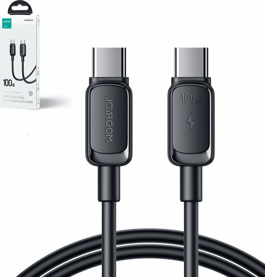 Kabllo USB-C në USB-C Joyroom S-CC100A14 100W 1.2 m, e zezë