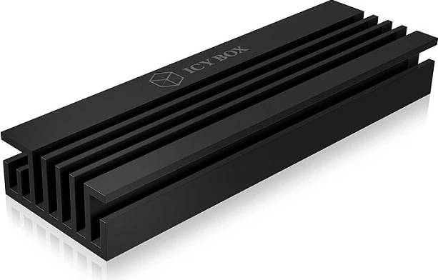 Ftohës për M.2 SSD ICY BOX, alumin, 10 mm, i zi