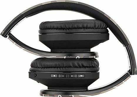 Kufje Bluetooth stereo PowerLocus PWL-P2-PAR, mikrofon, MicroSD/TF, FM, 15 orë, Kafe
