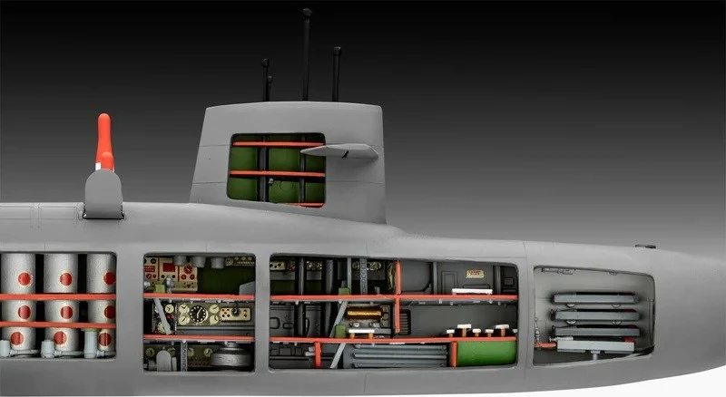 Model plastik anije nëndetëse Revell S.S.B. Abraham Lincoln, 1:253, 158 pjesë