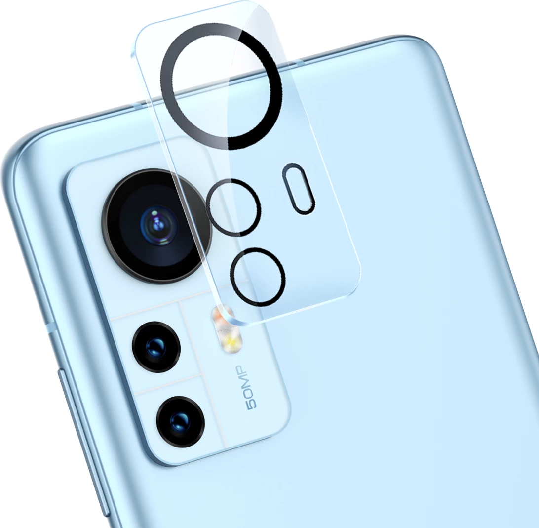 Mbrojtës kamerë Baseus për Xiaomi 12 Pro, 0.3mm, Transparent, 2 copë + set pastrimi