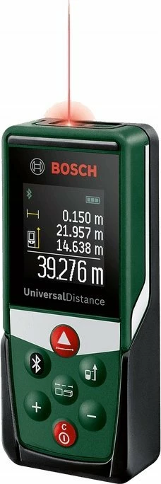 Matës distance me laser Bosch UniversalDistance 50C, 0.05–50 m, Bluetooth, jeshil/zi, me çantë + 2x AAA