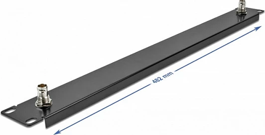 Panel frontal DeLOCK 19" 1U me 2x BNC, metal, i zi