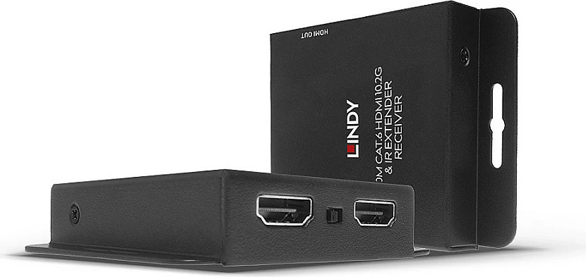 Zgjatës HDMI LINDY 70m Cat6 4K30 me IR, PoC, Loop Out, i zi