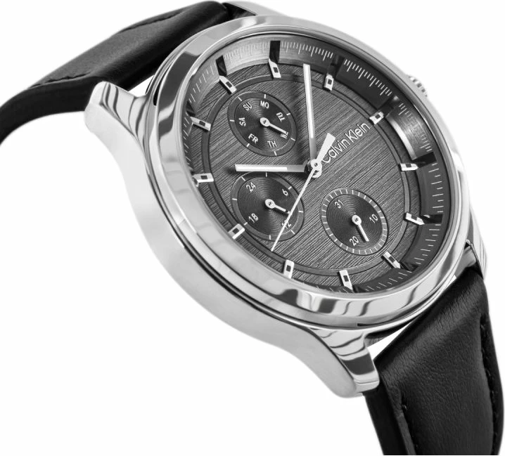 Orë dore për meshkuj Calvin Klein, e zezë