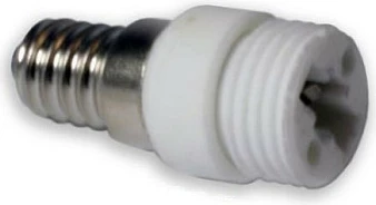 Adapter soketi llambë Synergy21 81940, E14 në G9, LED, i bardhë