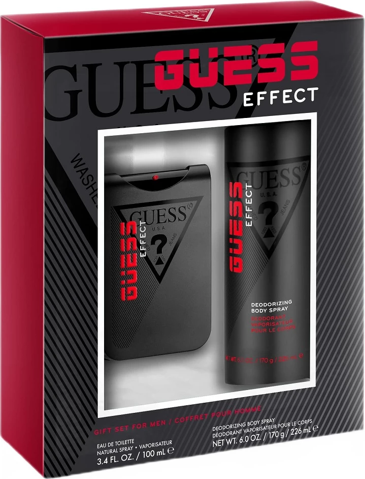 Eau de Toilette dhe deodorant për meshkuj Guess Effect, 100ml + 226ml