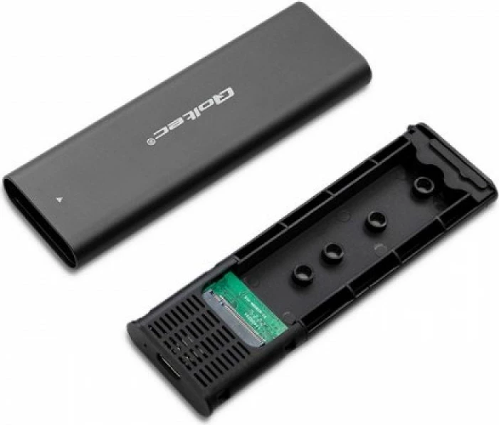 Kuti SSD M.2 Qoltec NVMe/SATA, e zezë