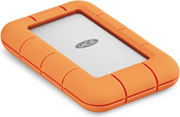 SSD i jashtëm LaCie Rugged STND4000400 4TB USB-C, deri 40 Gb/s, portokalli, me kabllo USB-C + mbështjellës silikoni