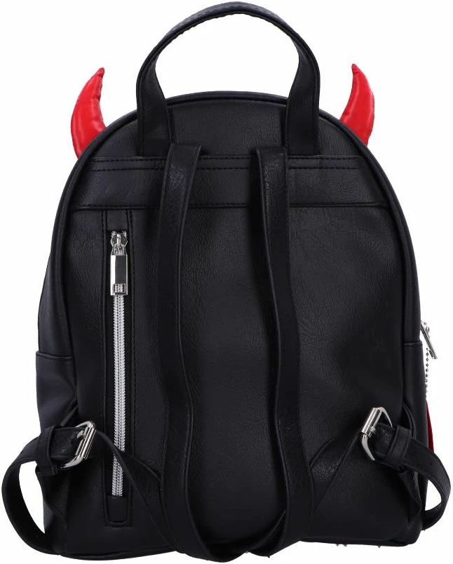 Çantë shpine Nemesis Now AC/DC, 31 cm, PU, me brirë djalli, e zezë