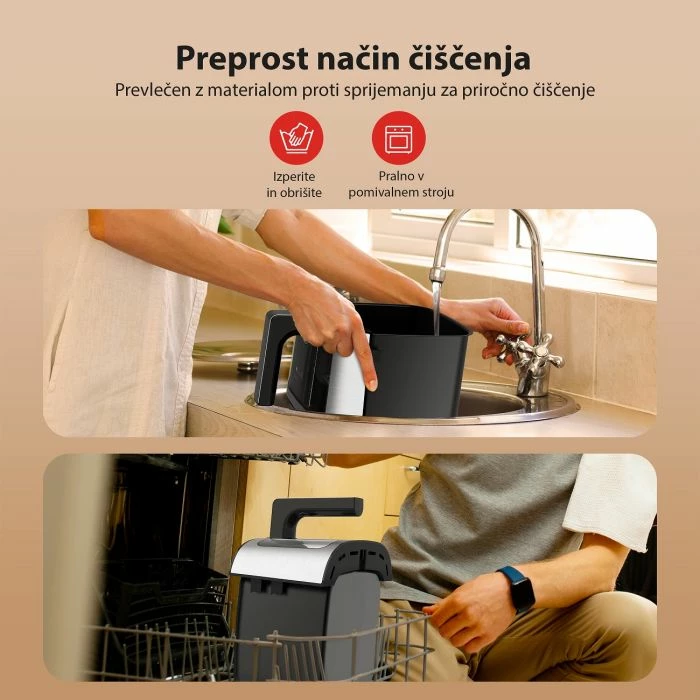 Fritezë me ajër TaoTronics TT-AF011 5L 1200W, e zezë/argjend