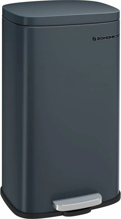Kosh mbeturinash kuzhine SONGMICS LTB03GS, me pedal, kapak soft-close, enë e brendshme, 30 L, gri tymi