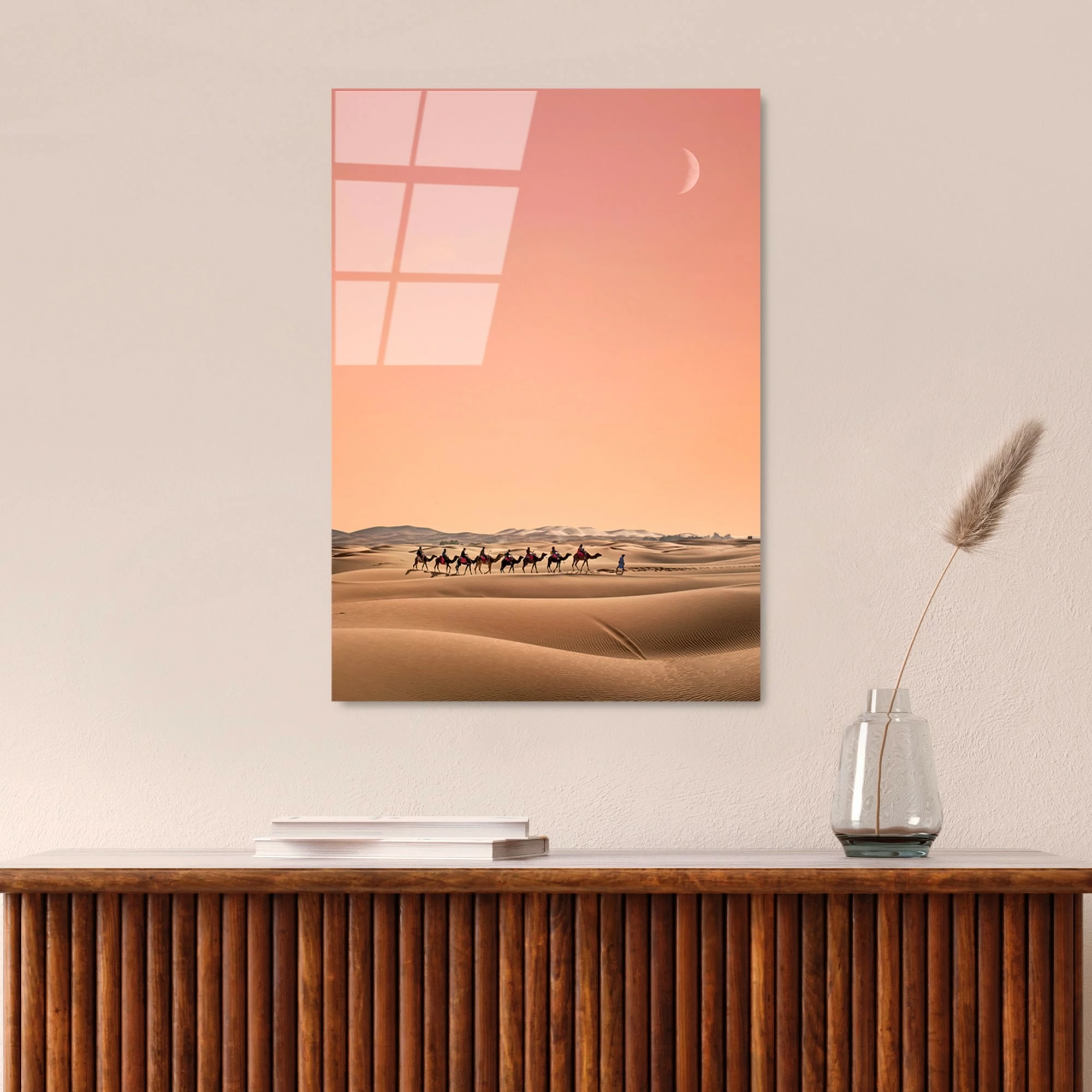 Pikturë dekorative prej xhami të temperuar, shumëngjyrëshe, UV-361, 50x70cm