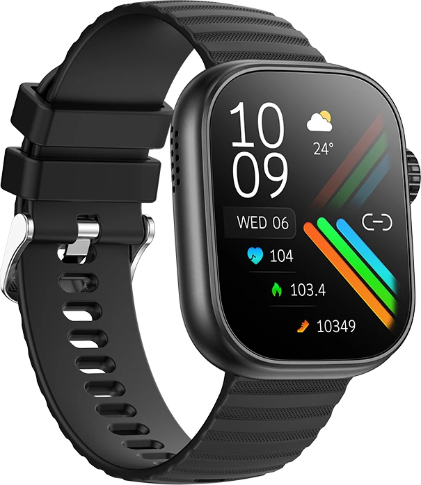 Smartwatch Aiwa SW-A700 2.01\" ekran, Bluetooth thirrje, IP67, 300mAh, e zezë, set me kabllo karikimi magnetik